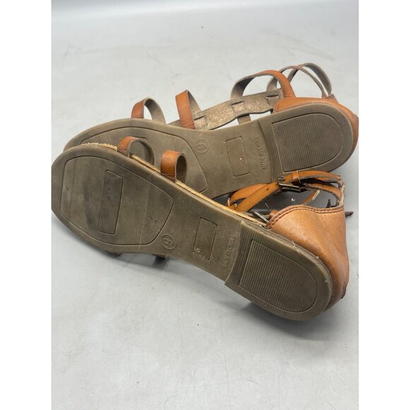 Old navy shoes sandals flats zipper toe strap adjustable straps brown 9 READ - Picture 6 of 7